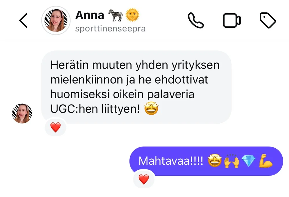 Alkuperäinen valmennettavan palaute 4