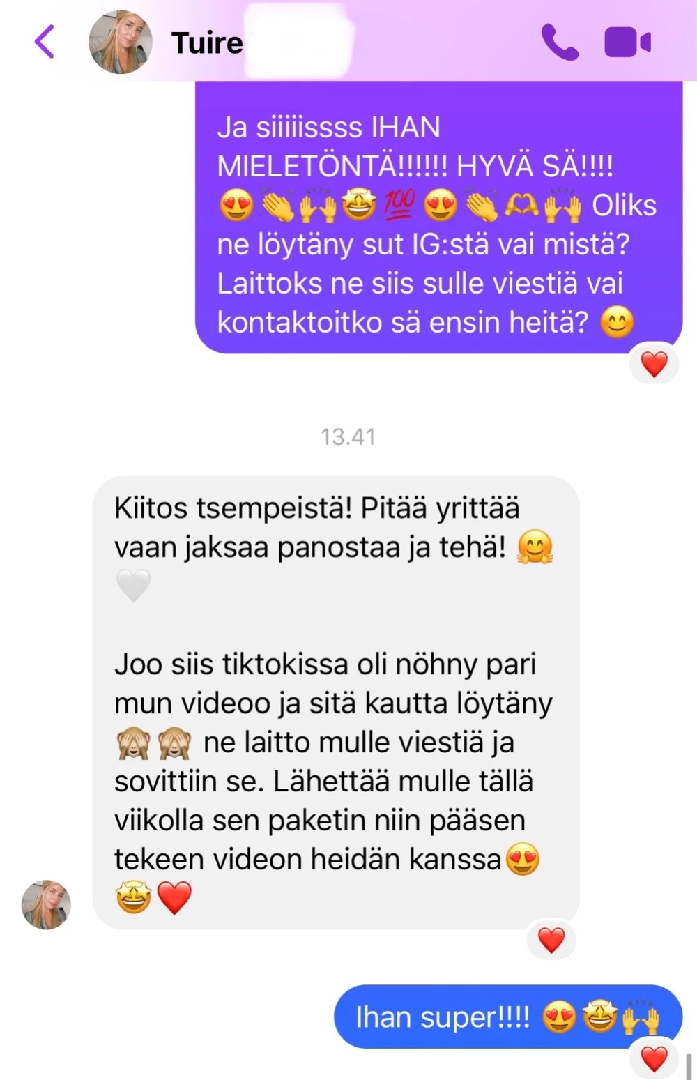 Alkuperäinen valmennettavan palaute 3